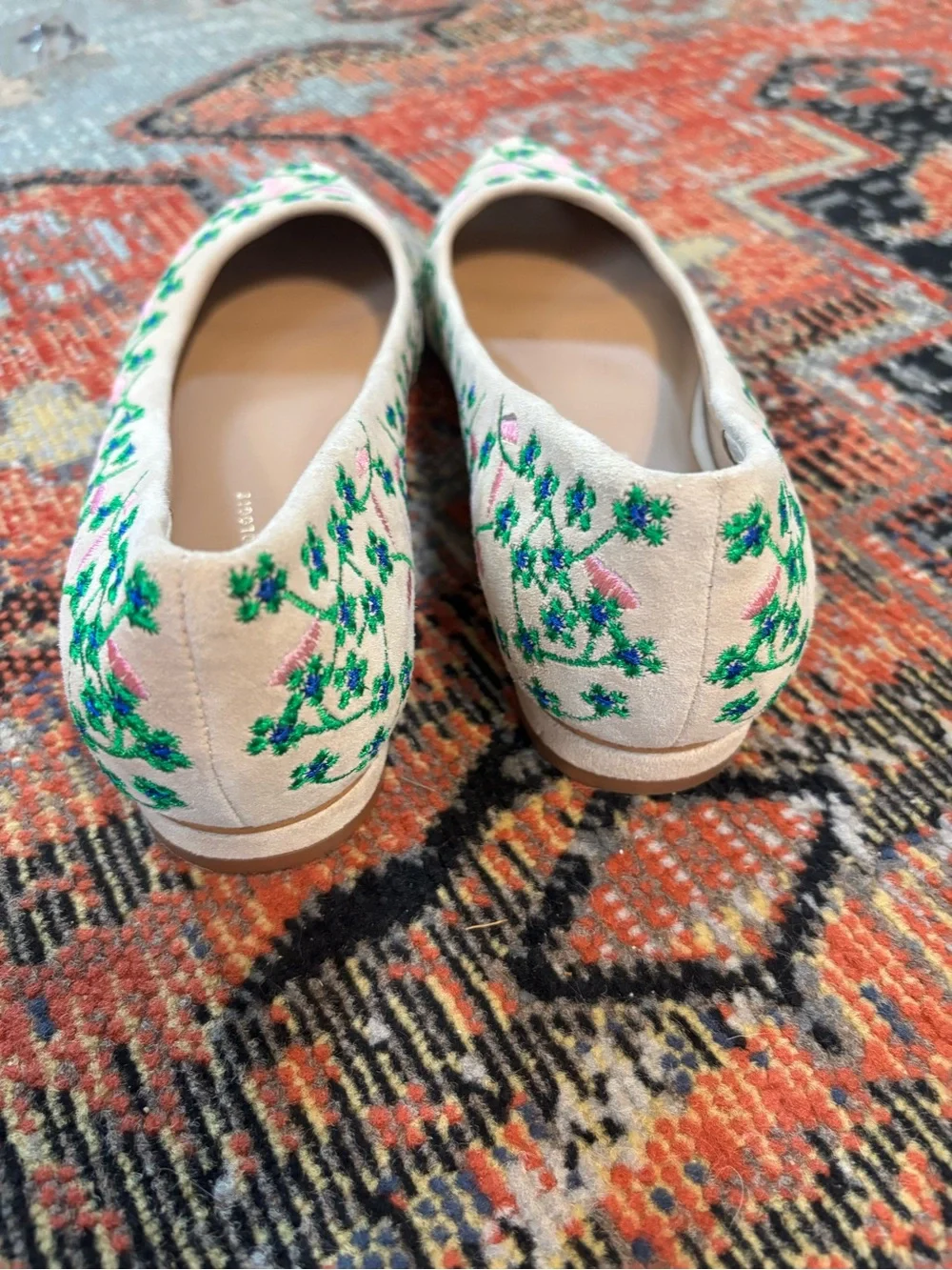Anthropologie Floral Vine Ballet Flats